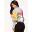 Color Block Letter Print Pullover Sweatshirt, Casual Long Sleeve Crew Neck Sweatshirt For Fall & Winter, Women's Clothing