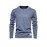 Casual Comfy Men's Solid Crew Neck Long Sleeve Cotton T-shirt, Spring Fall, Outdoor Indoor
