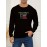 Men's Stylish Loose Nautica Pattern Sweatshirt, Casual Slightly Stretch Breathable Crew Neck Long Sleeve Top For City Walk Street Hanging Outdoor Activities