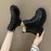 Women's Solid Color Fluffy Boots, Side Zipper Soft Sole Platform Warm Lined Boots, Winter Non-slip Snow Boots