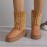 Women's Solid Color Plush Boots, Fluffy Soft Sole Platform Warm Lined Boots, Winter Non-slip Snow Boots