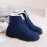 Women's Solid Color Platform Boots, Lace Up Velvet Warm Fluffy Non-slip Round Toe Outdoor Shoes, Winter Snow Boots