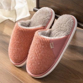 Cozy House Slippers Anti-skid Slip-on Shoes Indoor For Men Winter Shoes