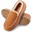 Men's Plush Moccasins, Warm Memory Foam Slippers, Felted Plush Lined Slip On, Indoor Outdoor House Shoes For Winter