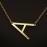 Large Initial Necklace Name Monogram Pendant Necklace Minimalist English Letter Clavicle Chain Accessories For Women Girls Gift