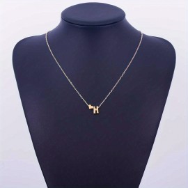 Tiny Heart Dainty Initial English Letter Necklace Alloy Neck Decoration For Women Birthday Gift