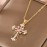 Light Luxury Zircon Cross Pendant Necklace Charm Elegant Clavicle Chain Jewelry Accessories For Women Girls Gift