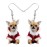 Cute Christmas Dog Design Dangle Earrings Simple Cute Style Alloy Jewelry Adorable Christmas Ear Ornaments