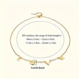 Personalized Stainless Steel Customized Name Necklace With English Letter For Women Golden DIY Initial Pendant Necklace Jewelry Gift