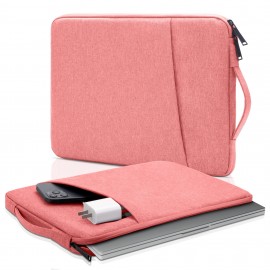Laptop Sleeve Bag Compatible With 13/14/15/16 Inch MacBook Air Mac Pro M1 Surface Lenovo Dell HP Computer Bag Accessories Polyester Case With Pocket,Black