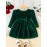 Toddler Baby Girls Cute Warm Velvet Pleated Bow Dress Long Sleeve Dress Christmas Party Dress