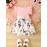 Baby Girls Cute Butterfly Graphic Print Ruffled Sleeve Belted Dress, Kids Summer Comfortable Clothes