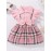 Girl's Casual Plaid Bowknot Flutter Sleeve Lapel Collar Dress, Trendy Stitching Dress, Toddlers Children Cotton Summer Clothes