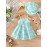 2pcs Baby Girls Summer Casual Style Daisy Print Suspender Dress + Hat Set