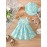 2pcs Baby Girls Summer Casual Style Daisy Print Suspender Dress + Hat Set