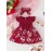 2pcs Baby Girls Casual Floral Graphic Print Bowknot Fly Sleeve Dress & Headband Set Clothes