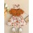 Baby Girls Casual Ruffle Short Sleeve Stitching Floral Dress + Headband Set