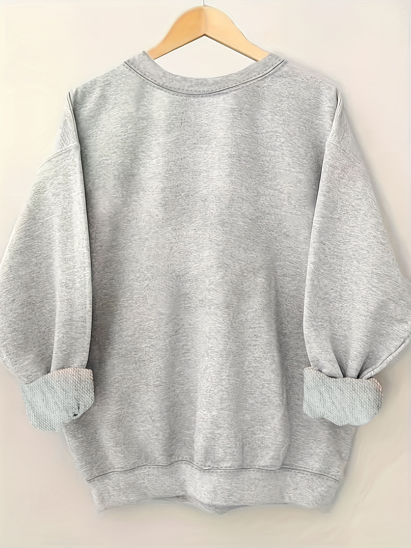 christmas graphic pattern pullover sweatshirt casual long sleeve crew neck sweatshirt for fall winter womens clothing details 6