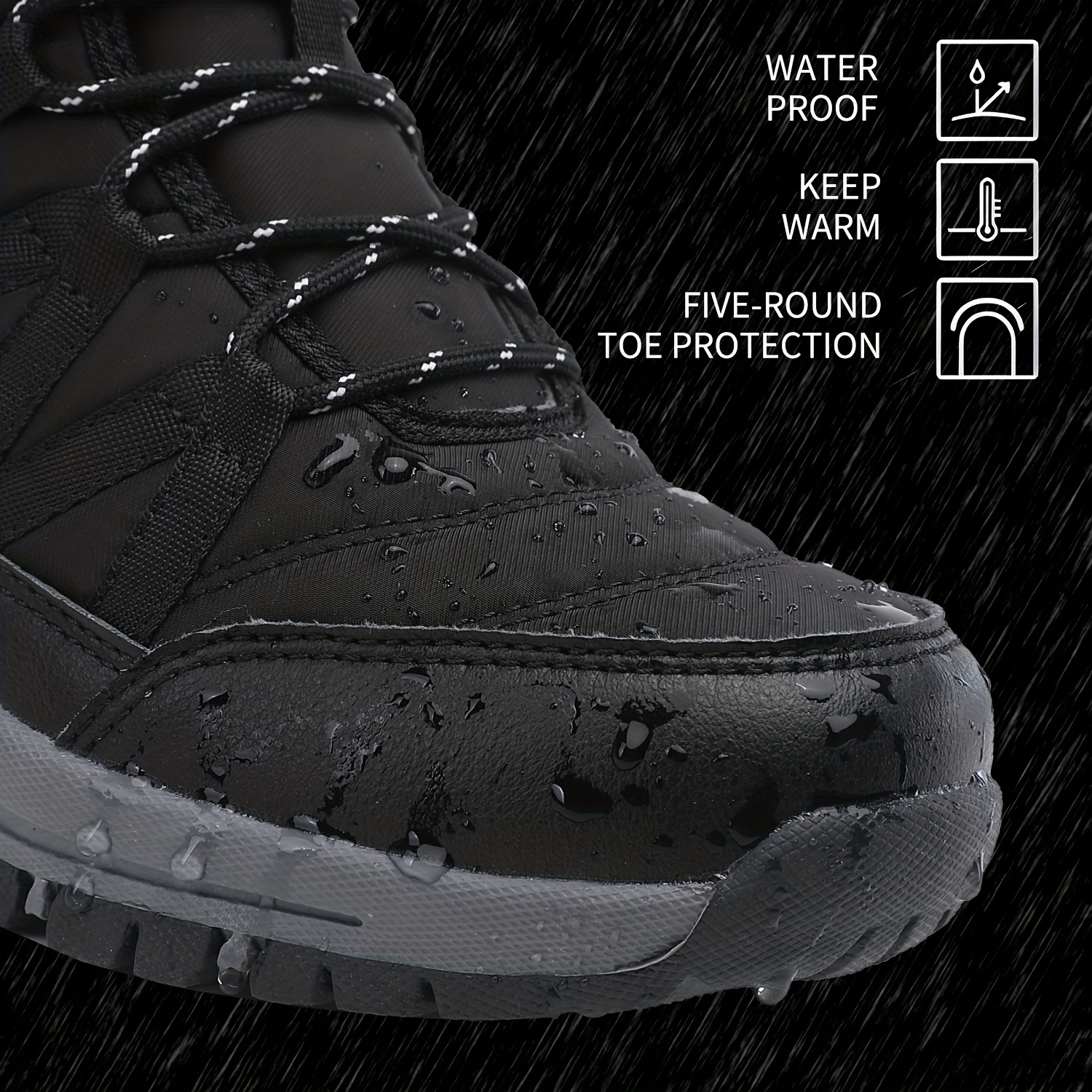 womens platform snow boots casual lace up plush lined boots womens comfortable ankle boots details 2