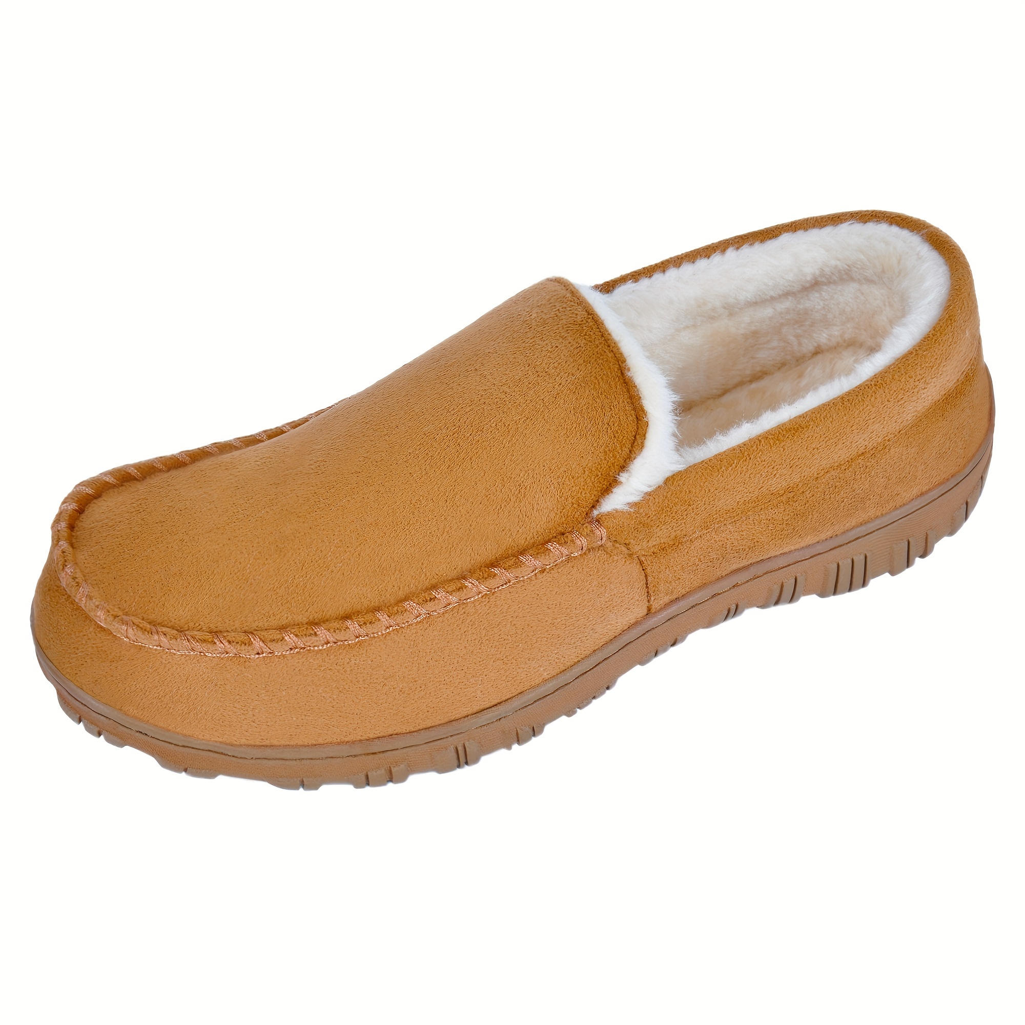 slippers for men mens slippers memory foam slip on moccasins slippers house slippers with anti slip sole details 4