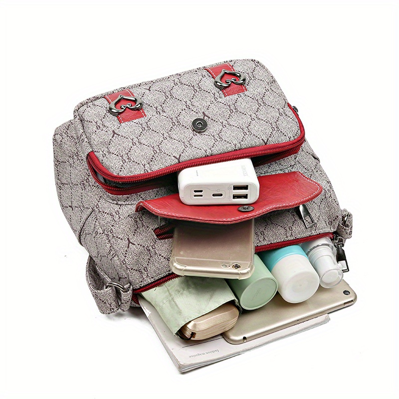 simple design zipper shoulder bag metal heart decor waterproof satchel bag retro style fashion crossbody bag details 17