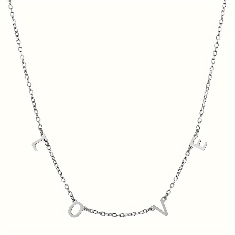 personalized stainless steel customized name necklace with english letter for women golden diy initial pendant necklace jewelry gift details 7