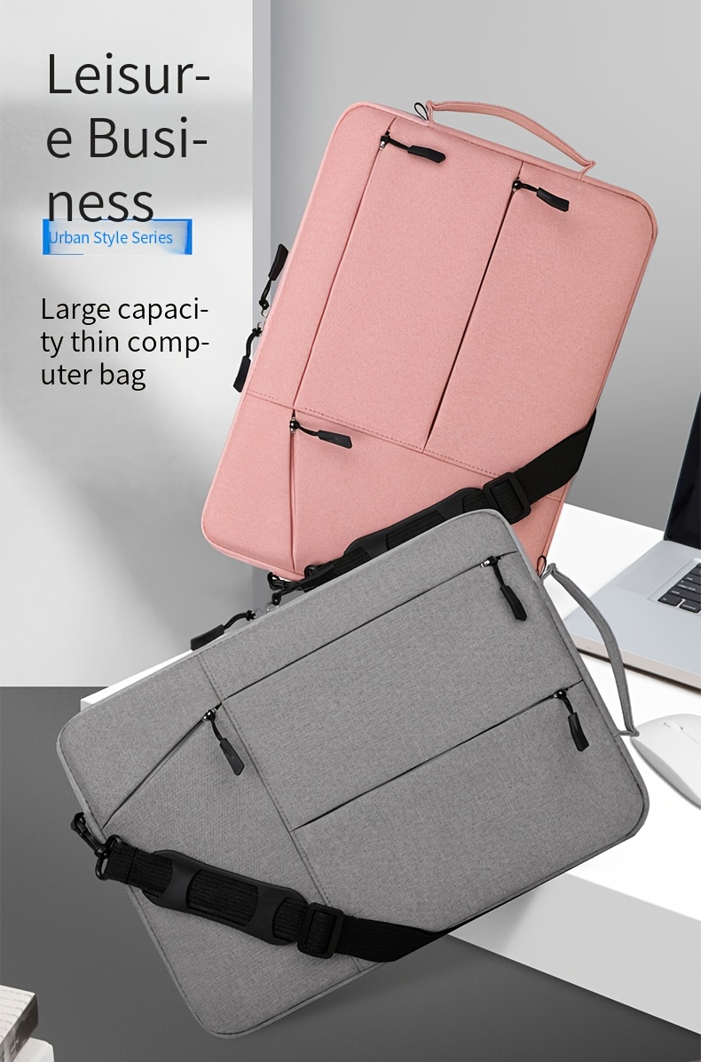 suitable for 14 1 inch and 15 6 inch laptop bags back to school gifts with strong protection function waterproof and shockproof comfortable handle comfortable grip multi layer partition details 0